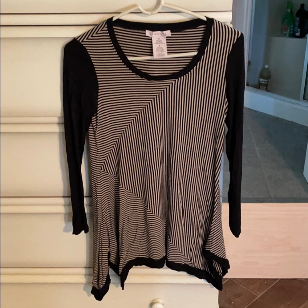 Striped tunic blouse size M